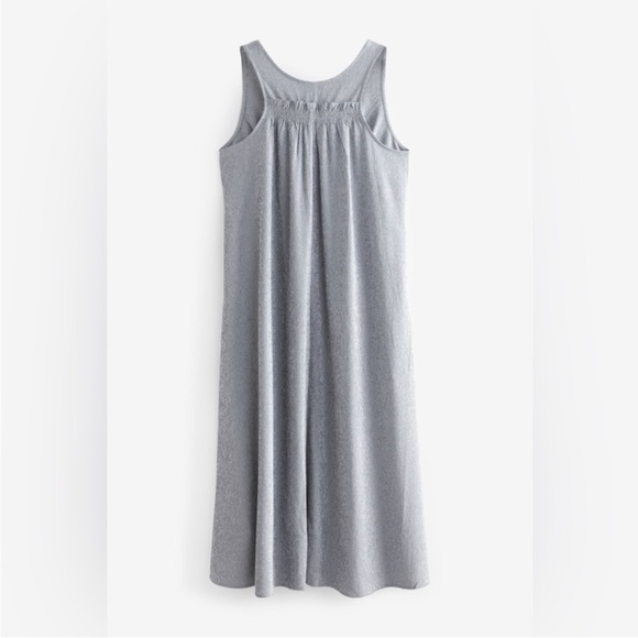 Athleta Echo Grey midi sleeveless dress Sz M NWOT - Picture 2 of 7